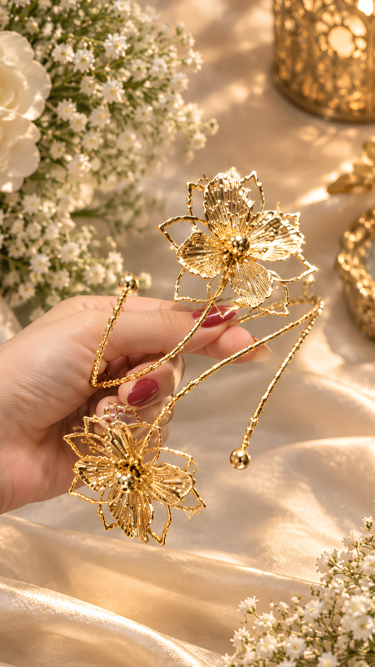 Rosemary Layered Bloom Arm Cuff