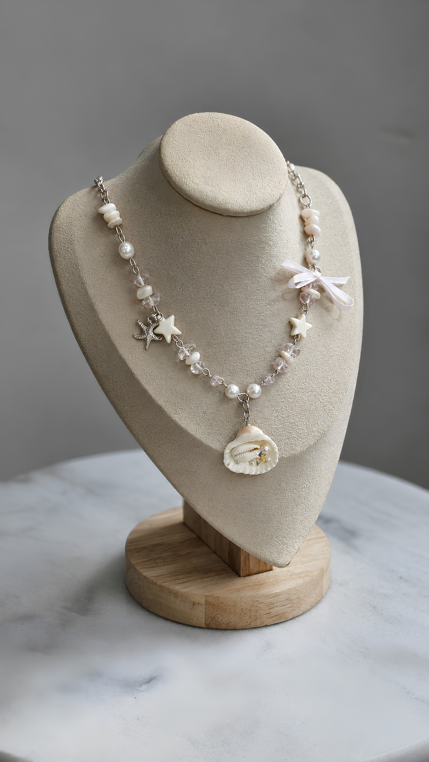 The Pari-Sadaf Ribbon & Shell Necklace