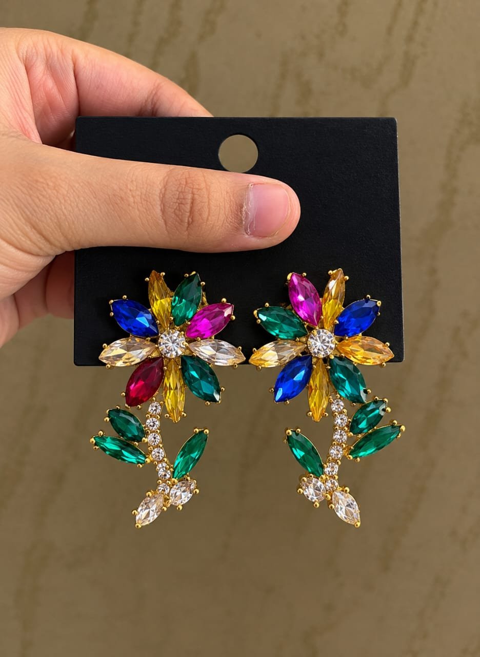 Fiore Multi-Gem Floral Drops