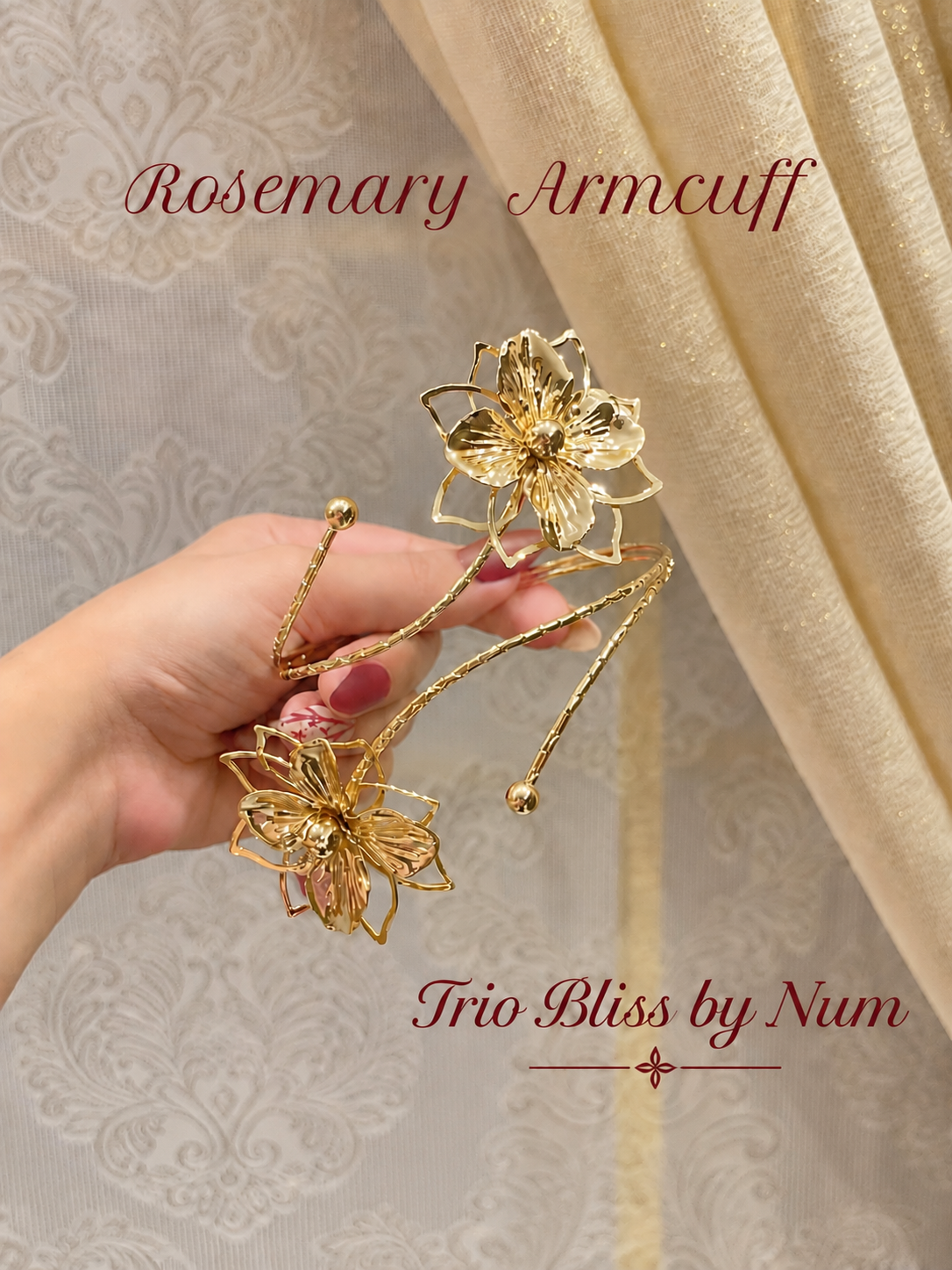 Rosemary Layered Bloom Arm Cuff