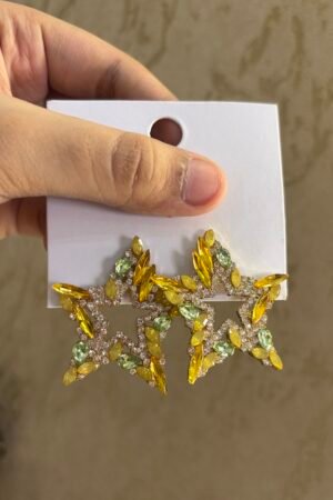 Astraea Citrine Star Studs