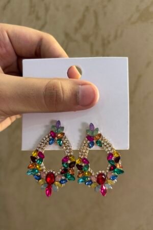 Kaleidoscope Prism Teardrop Hoops
