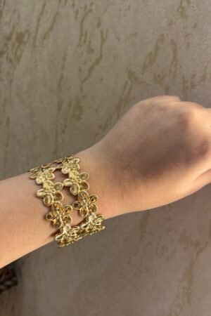 Astoria Double-Row Meadow Floral Hand Cuff