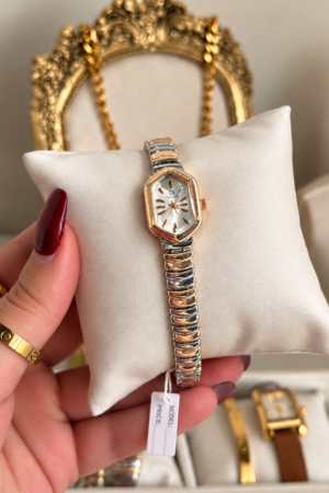 The Hexa Contour Two-Tone Bangle Watch