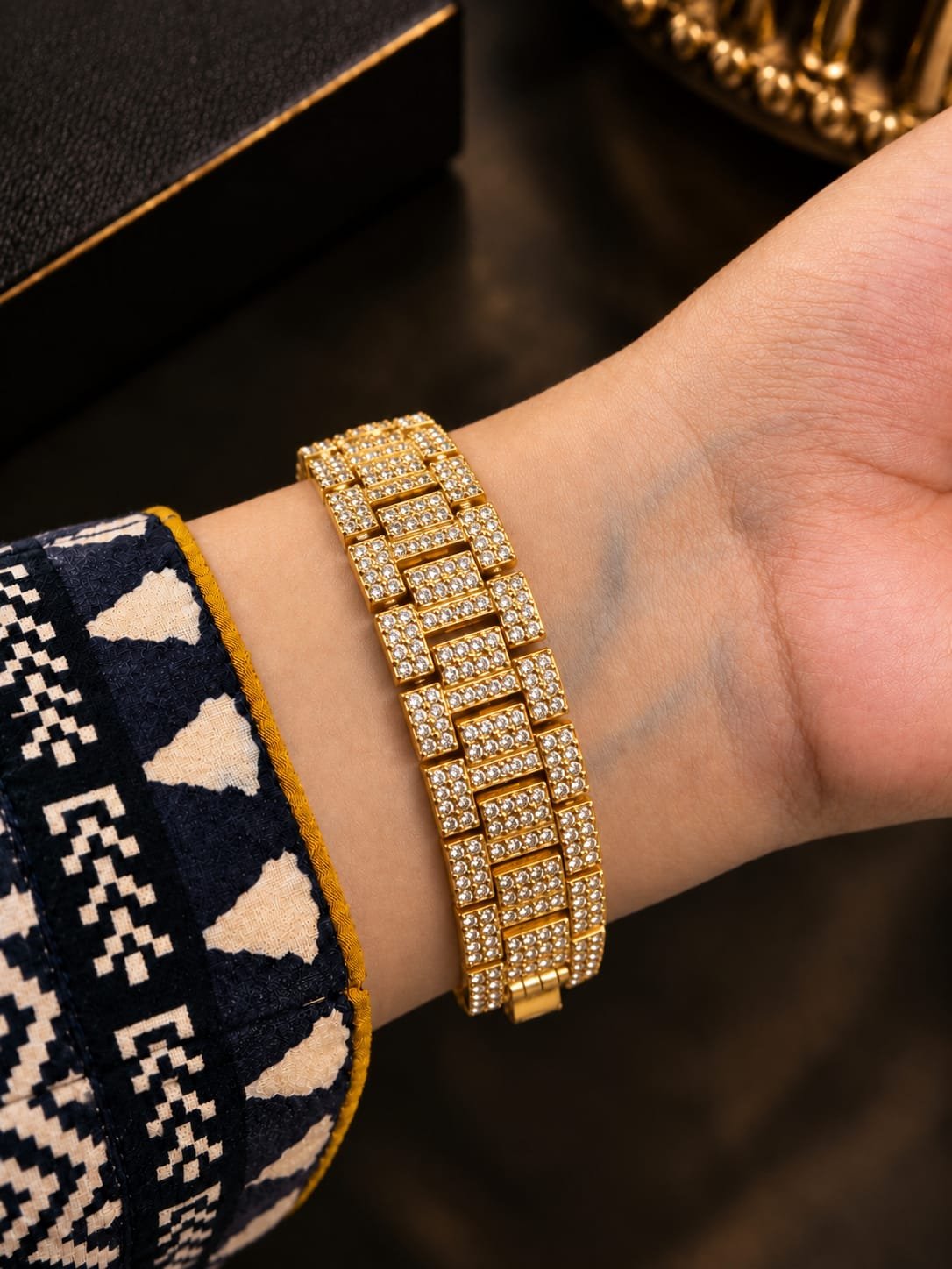 The Grand Pavé President Bracelet