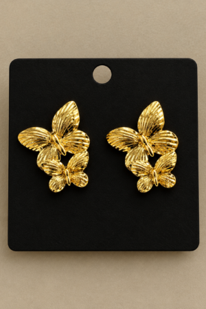 Mariposa Duo Textured Butterfly Studs