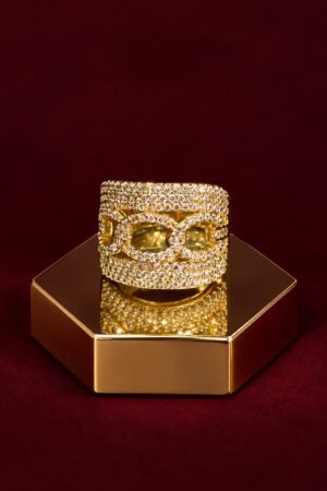 The Entwined Crystal Mesh Ring