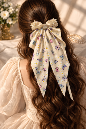 The Butterfly Pearl Ribbon Clip