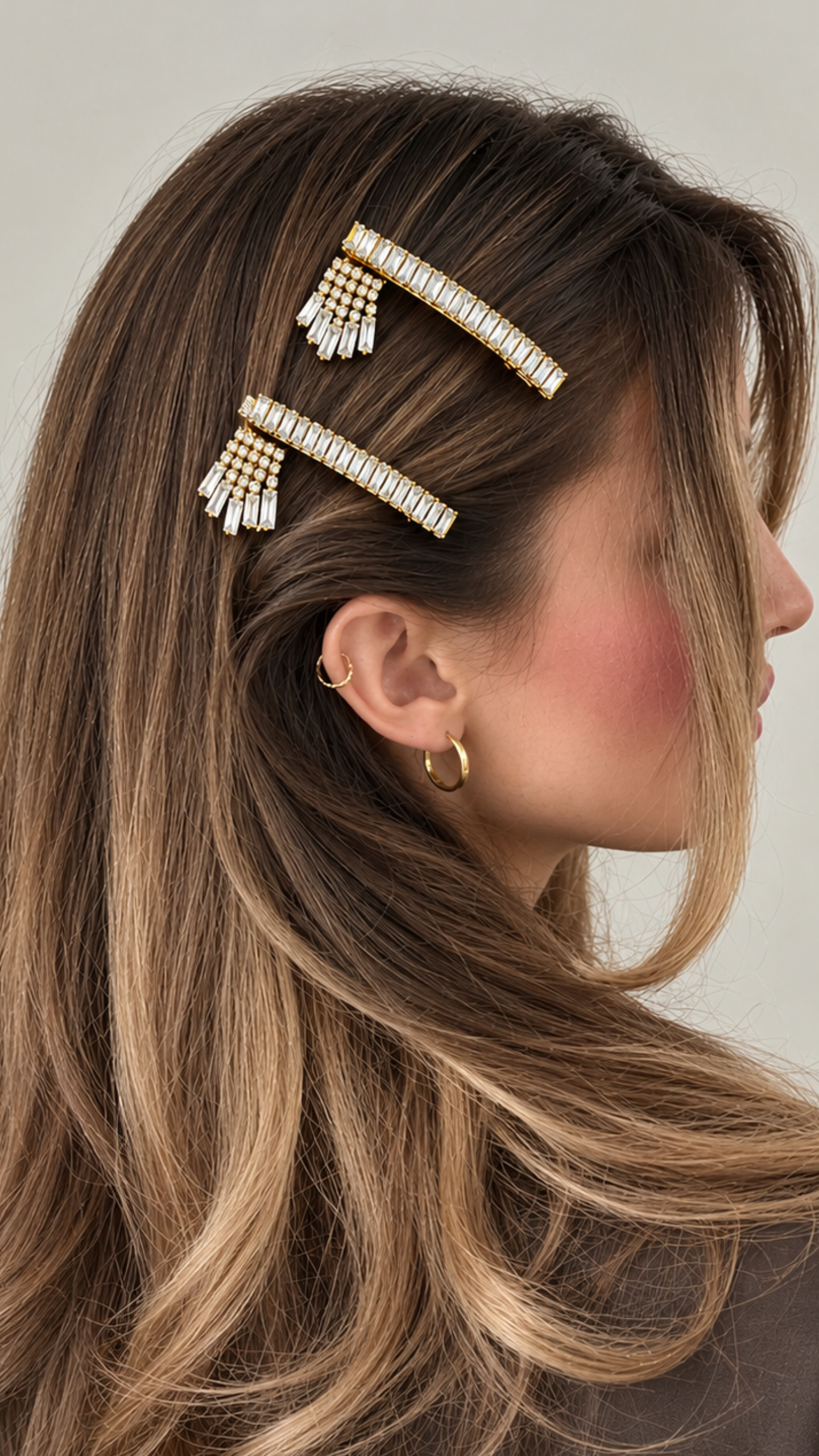 The Crystal Fringe Slide Clip