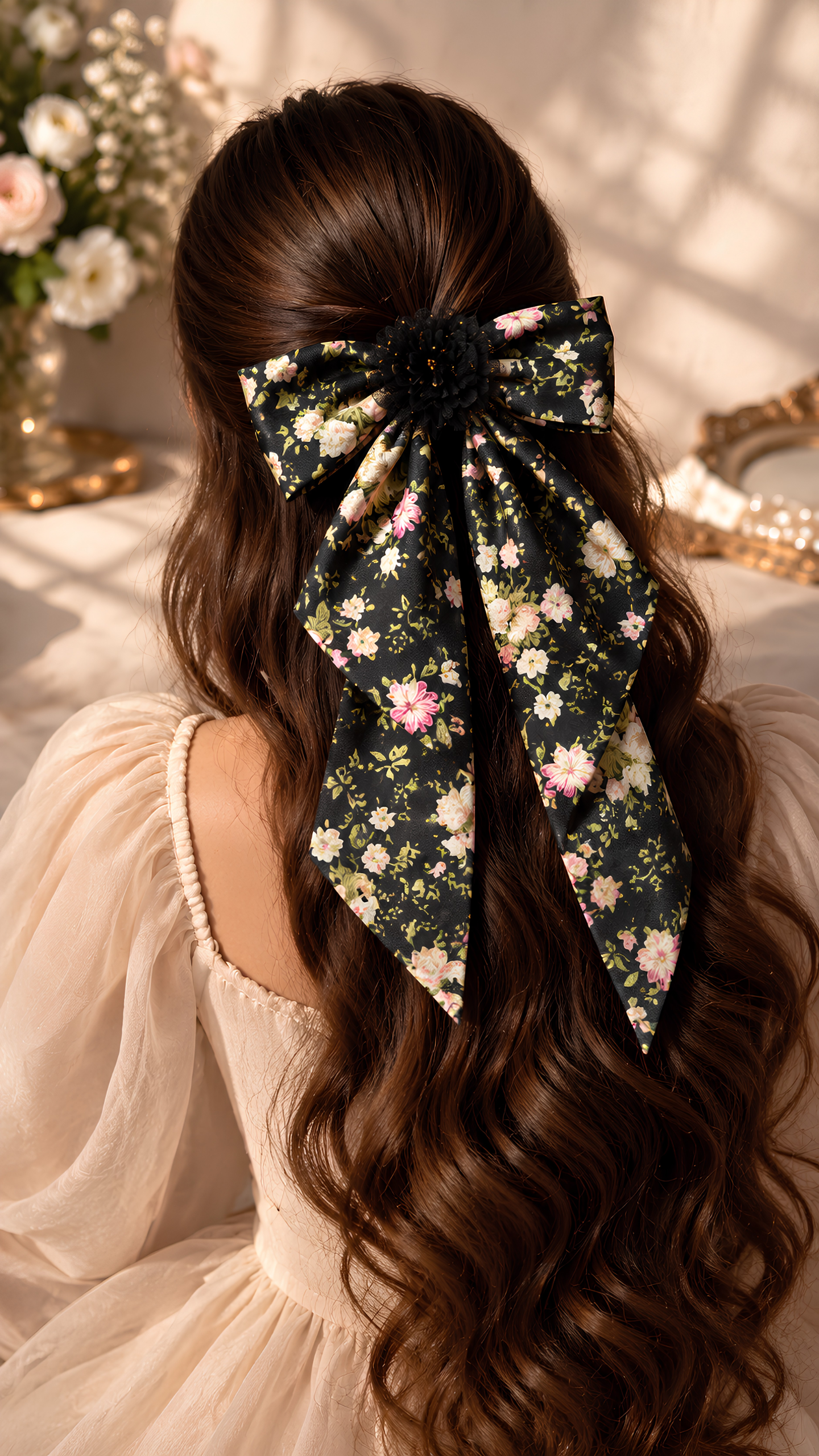 The Midnight Garden Bow Clip