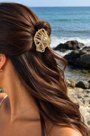 The Pearl Seashell Filigree Hair Claw