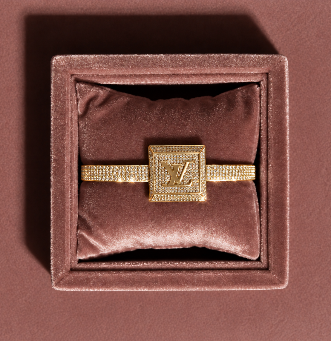 The Golden LV Pavé Cuff