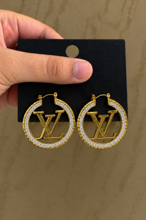 The LV Luxe Crystal Hoops