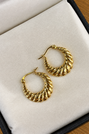 The Golden Croissant Hoop Earrings
